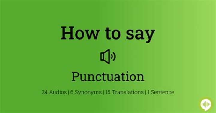 How to pronounce punctuation