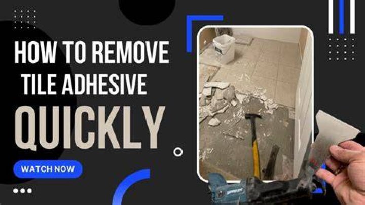 How to remove adhesive from tiles